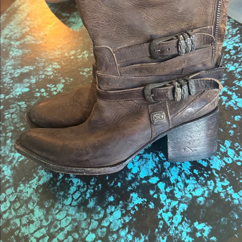 Freebird by Steven Pikes Leather Buckle Boots 10 OG - Picture 3 of 6